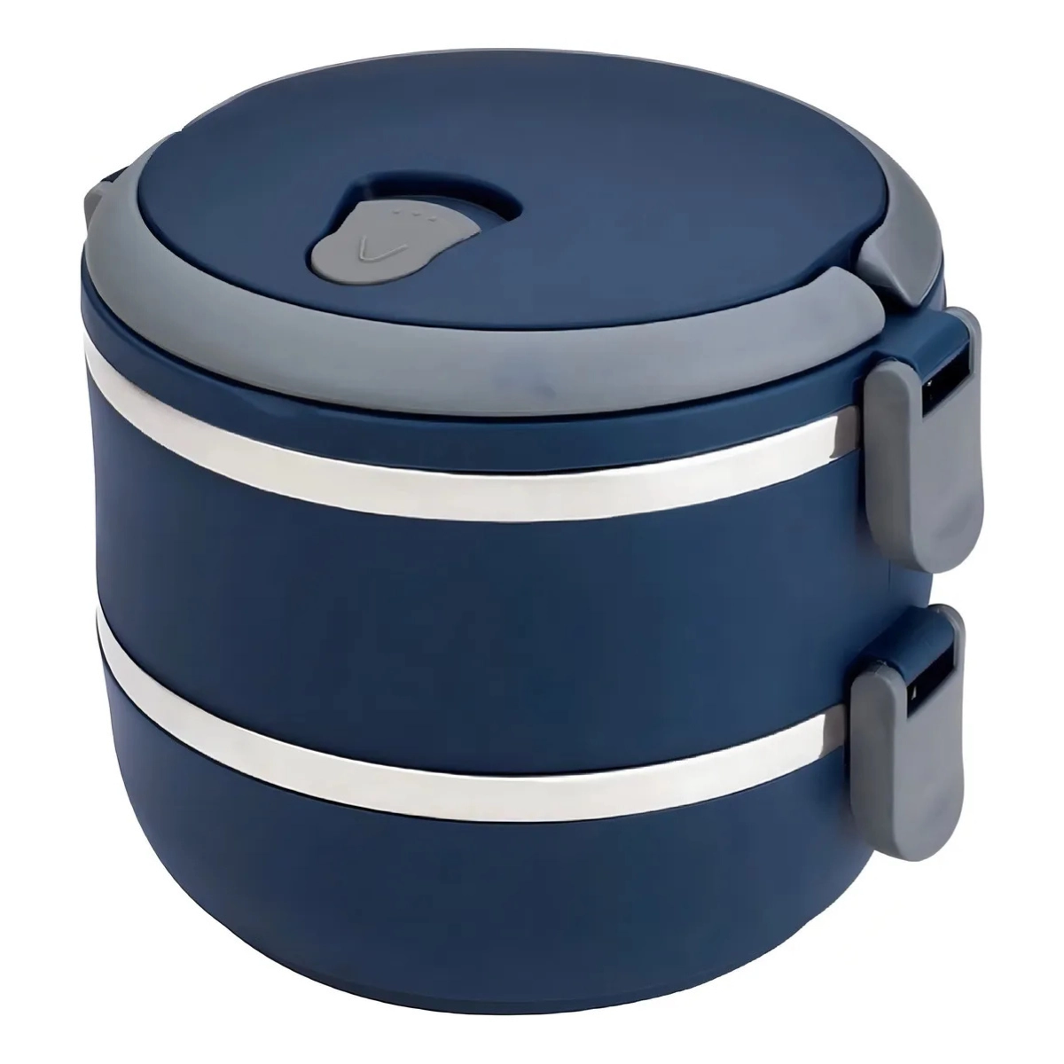 MARMITA DUPLA INOX 1,4L COM ALÇA EURO HOME LB1234 AZUL