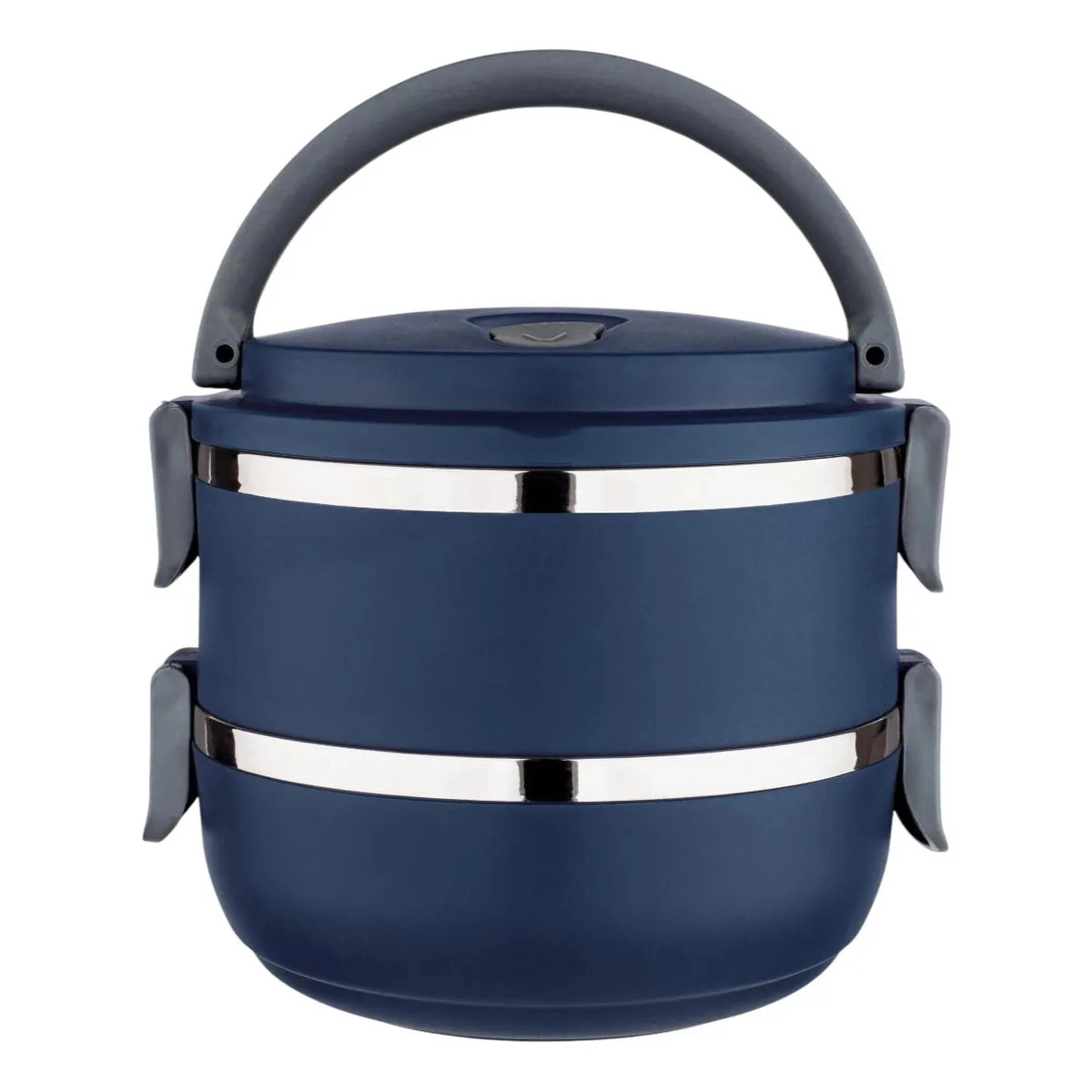 MARMITA DUPLA INOX 1,4L COM ALÇA EURO HOME LB1234 AZUL