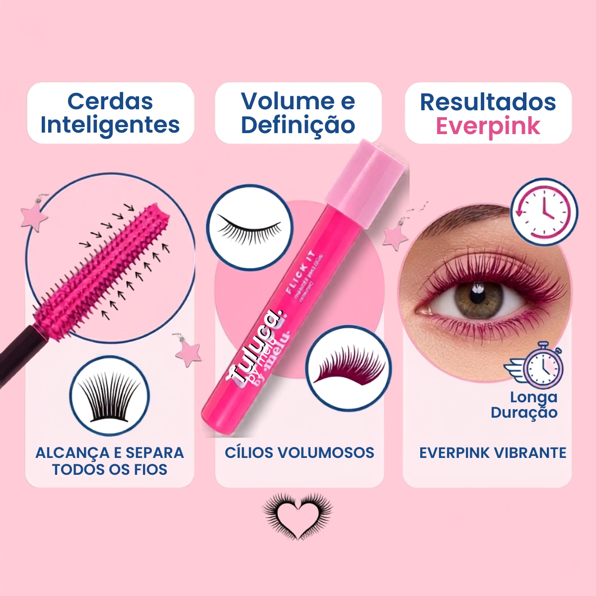 MASCARA CILIOS RIMEL LULUCA BY MELU BLINK PINK