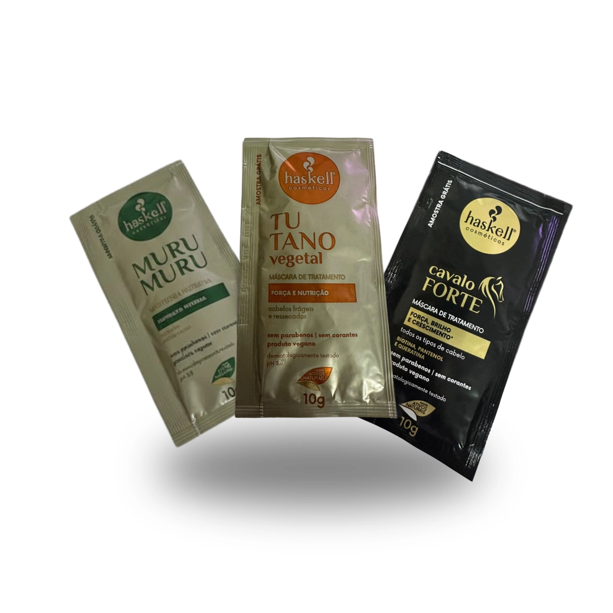 MASCARA MANDIOCA 900GR HASKELL PLUS KIT FORÇA TOTAL E NUTRIÇÃO 10GR