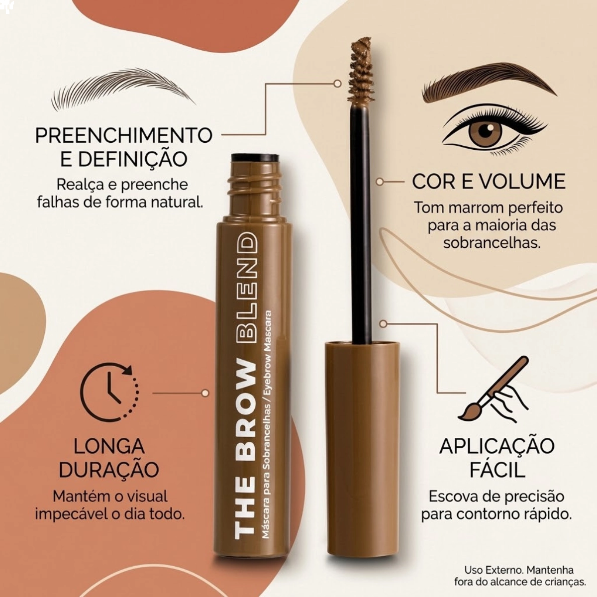 MASCARA PARA SOBRANCELHAS THE BROW BLEND BB10 RUBY ROSE