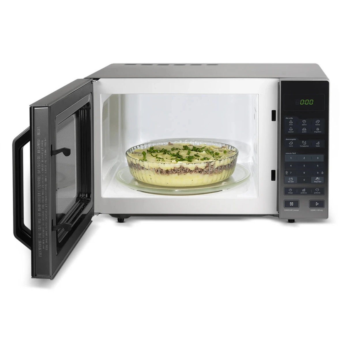 MICRO-ONDAS 35 LITROS PRATA PORTA ESPELHADA 127V SMARTPLATE MIDEA