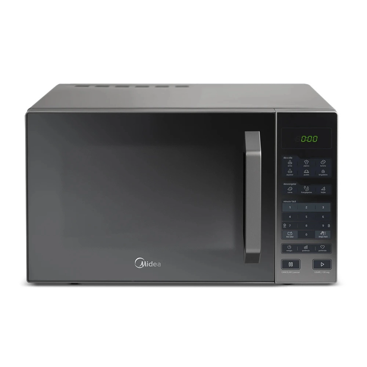 MICRO-ONDAS 35 LITROS PRATA PORTA ESPELHADA 127V SMARTPLATE MIDEA