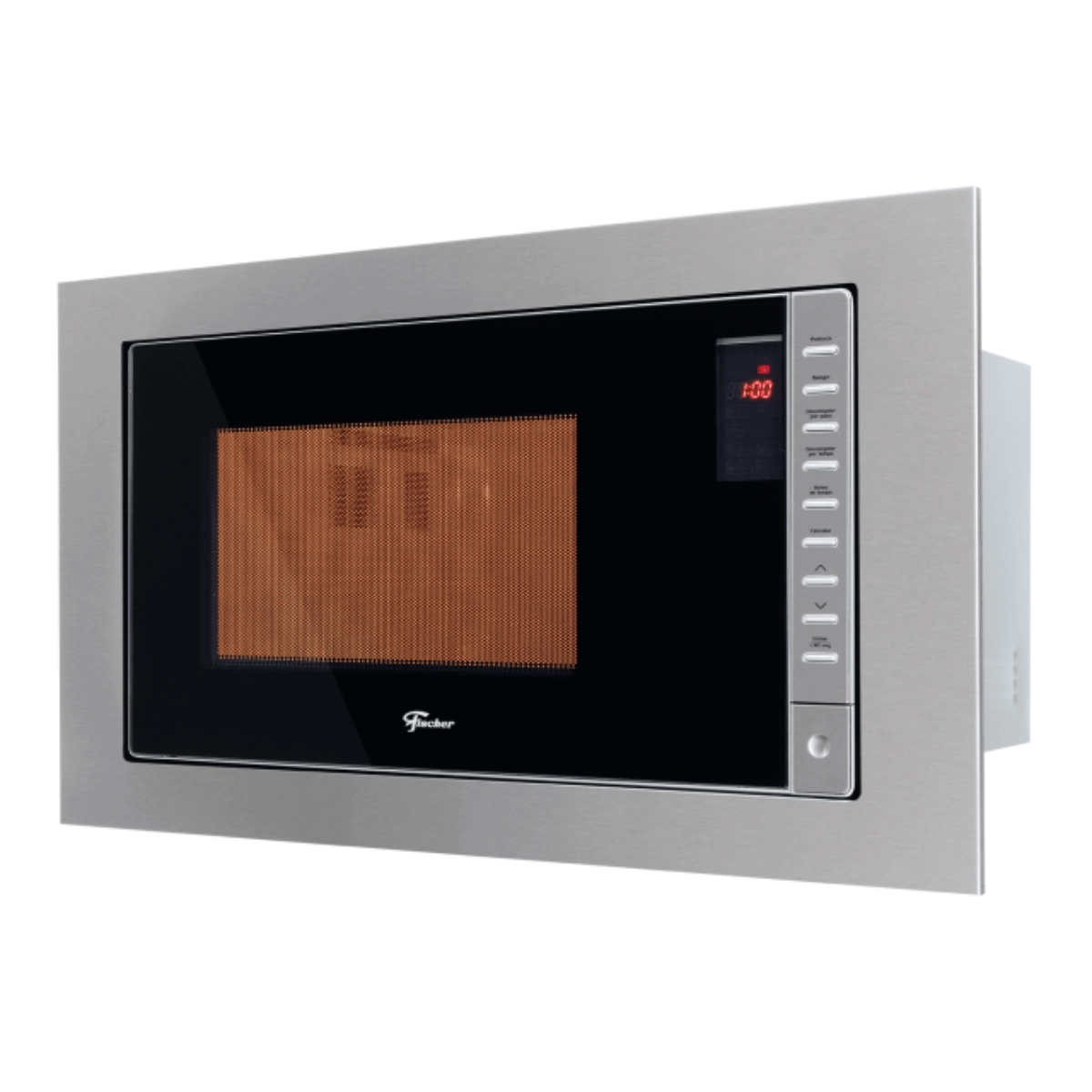 MICRO-ONDAS DE EMBUTIR FISCHER FIT LINE 25L INOX COM FUNÇÃO DESCONGELAR
