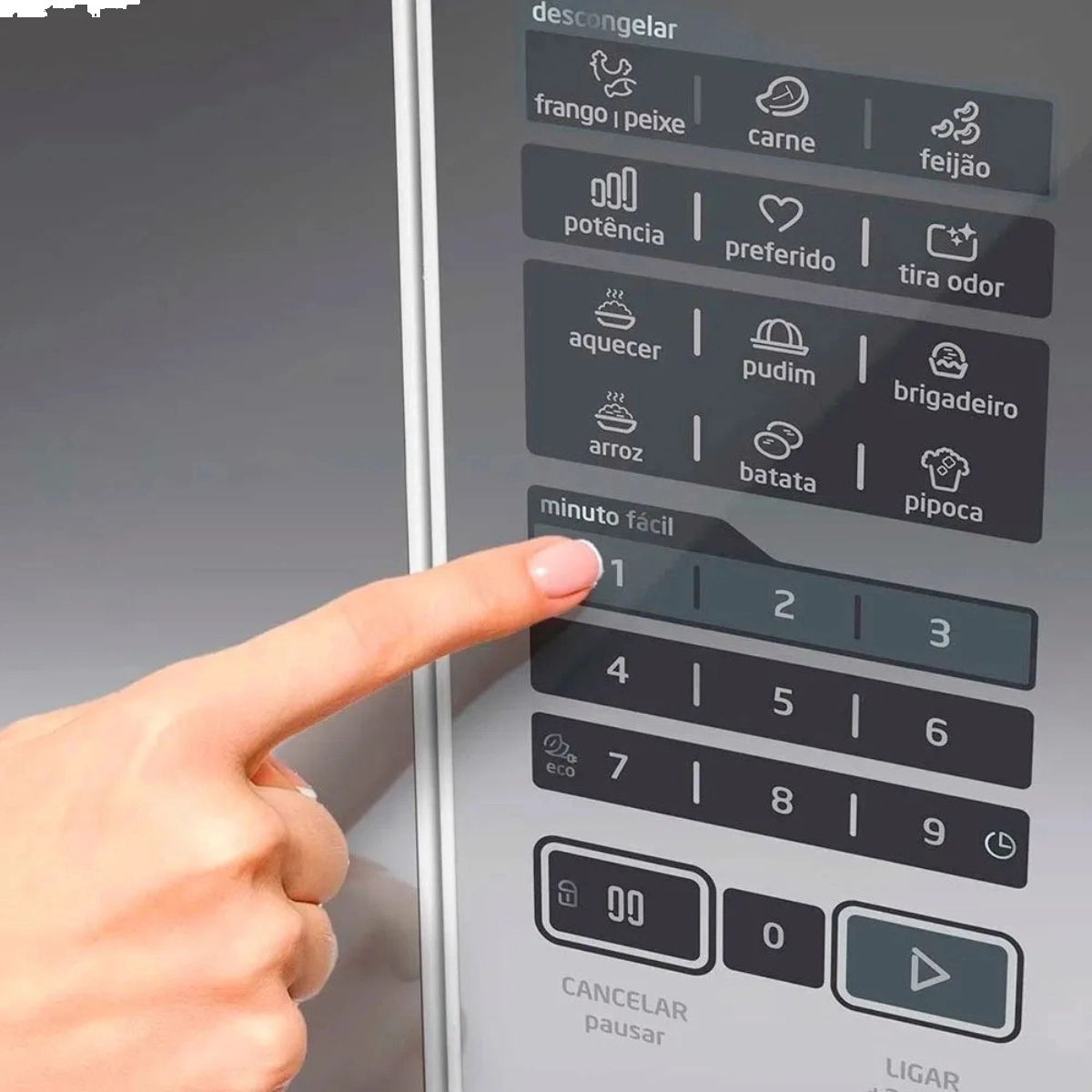 MICRO ONDAS ESPELHADA MRAM22 220V 700W 20 LITROS MIDEA