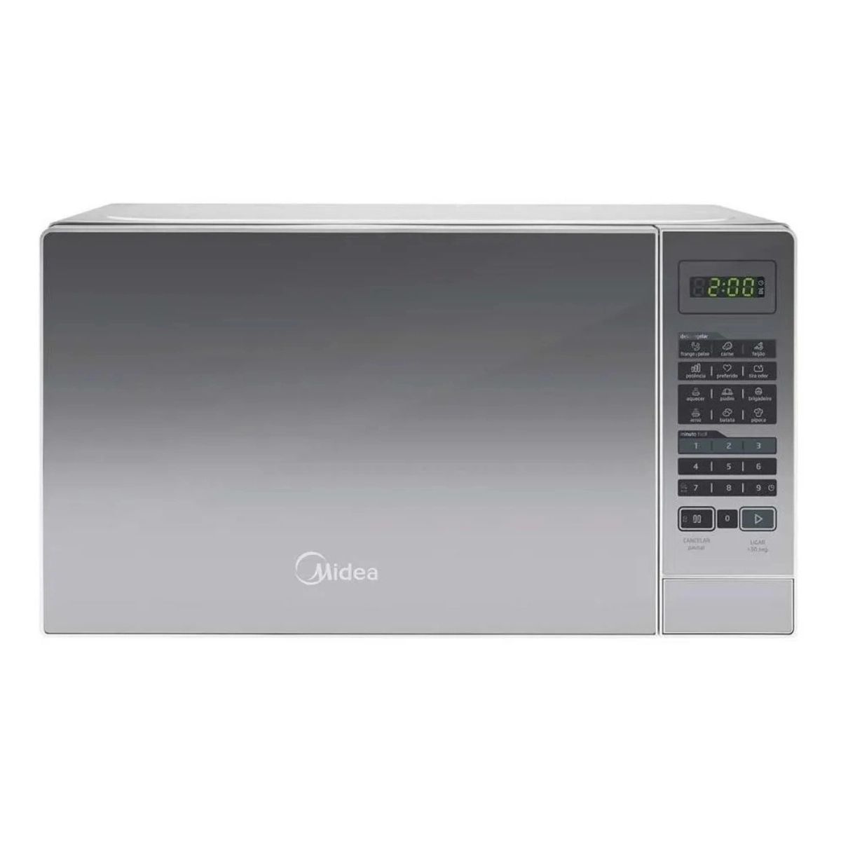 MICRO ONDAS ESPELHADA MRAM22 220V 700W 20 LITROS MIDEA