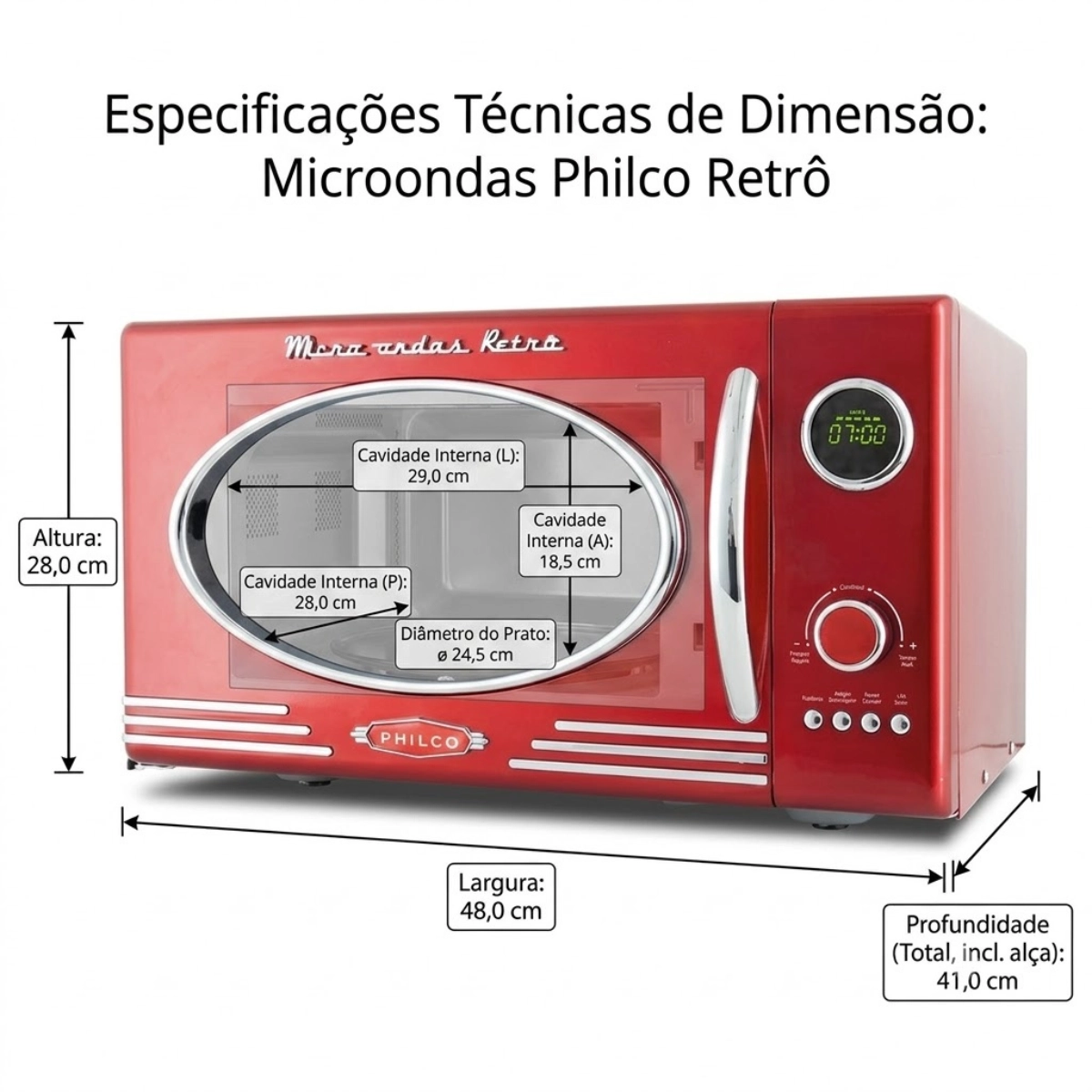 MICRO-ONDAS PHILCO 28 LITROS RETRÔ VERMELHO PMR28V 127 VOLTS MICRO-ONDAS PHILCO 28 LITROS RETRÔ VERMELHO PMR28V 127 VOLTS