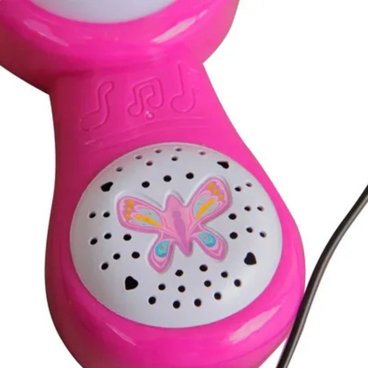 MICROFONE INFANTIL COM PEDESTAL LUZ MUSICAL BW139RS ROSA KIDS