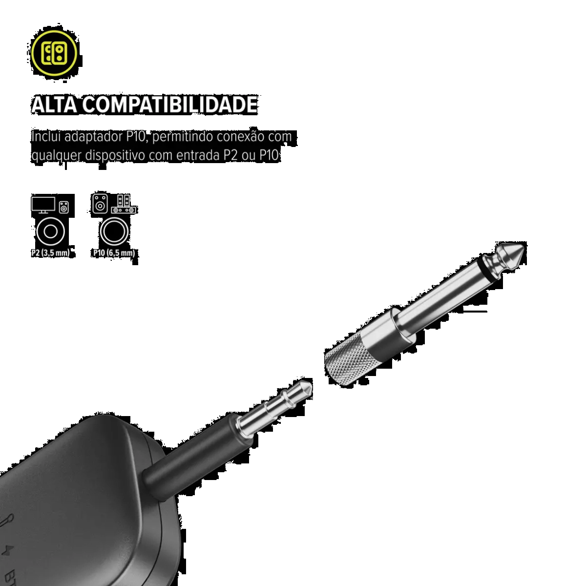 Microfone Wireless sem Fio Waaw Vocal 100 Pro Recarregável Microfone Wireless sem Fio Waaw Vocal 100 Pro Recarregável
