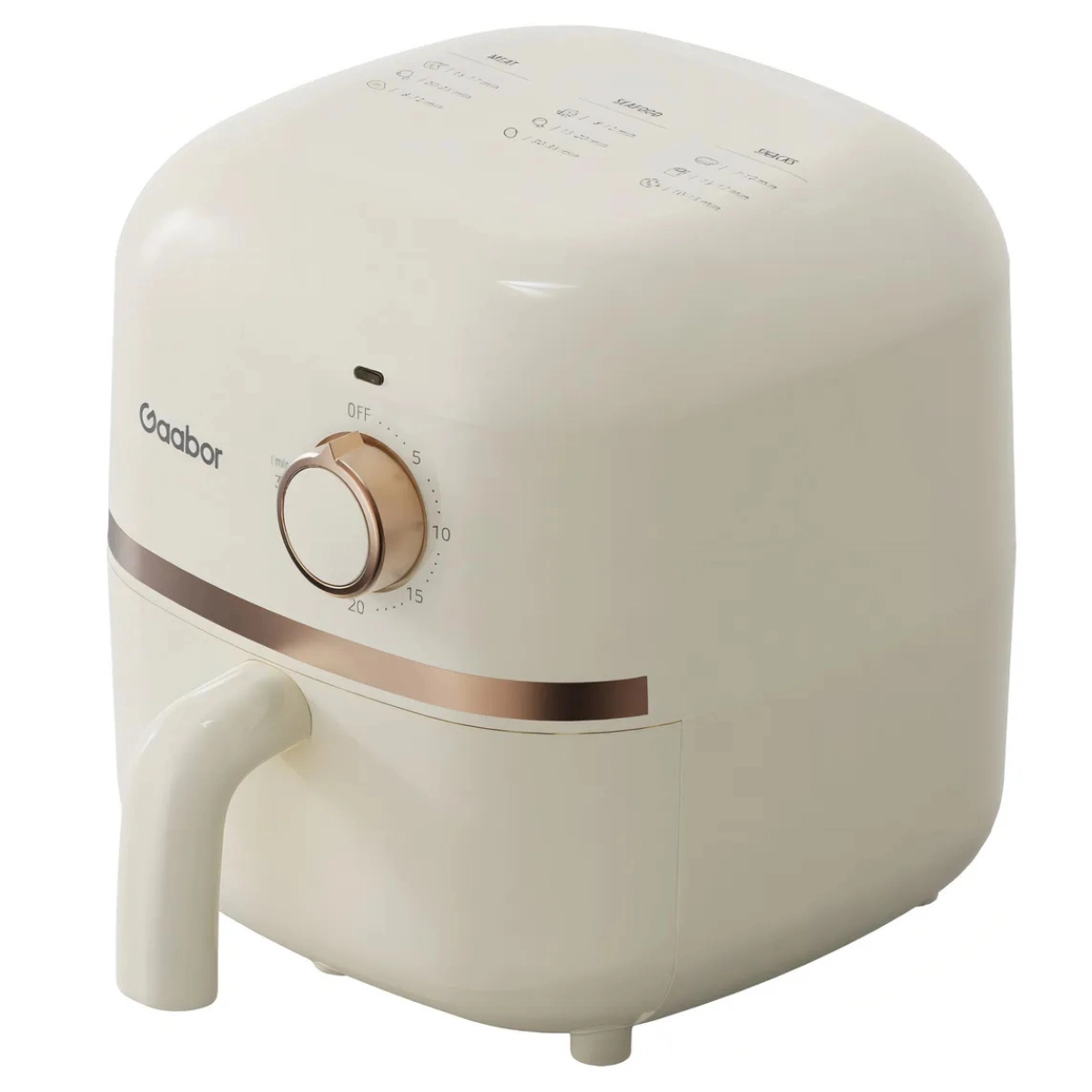 MINI AIR FRYER GAABOR FRITADEIRA ELÉTRICA SEM ÓLEO 1,4L 900W OFF WHITE