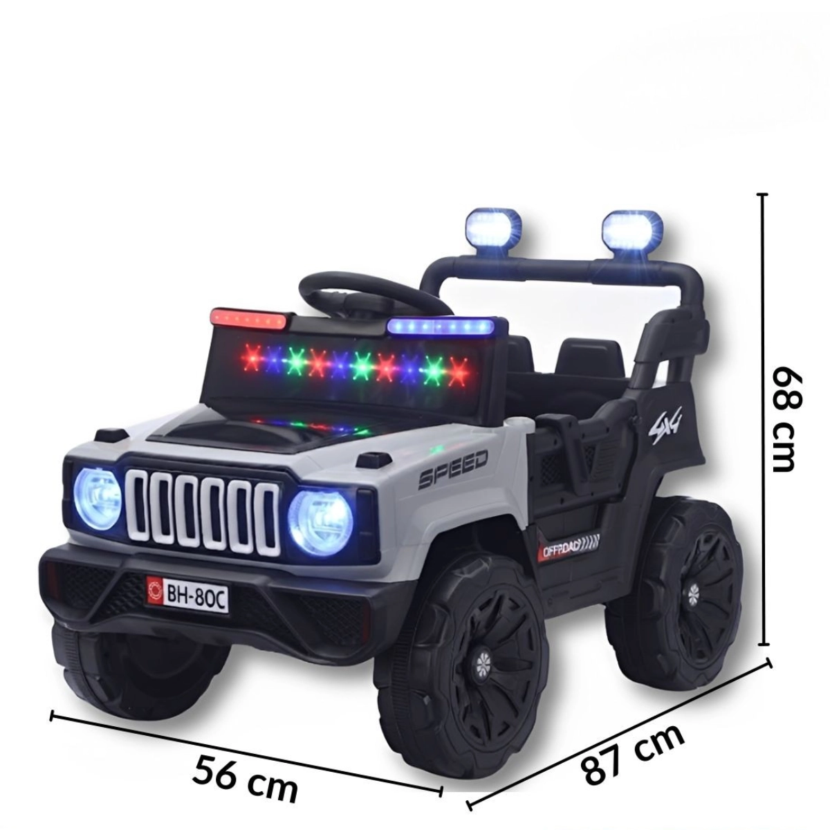 MINI CARRO ELÉTRICO INFANTIL 12V UTV CINZA IMPORTWAY