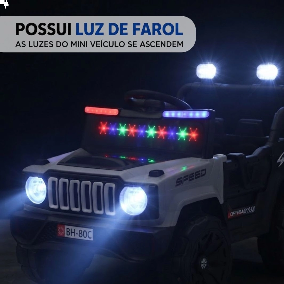 MINI CARRO ELÉTRICO INFANTIL 12V UTV CINZA IMPORTWAY