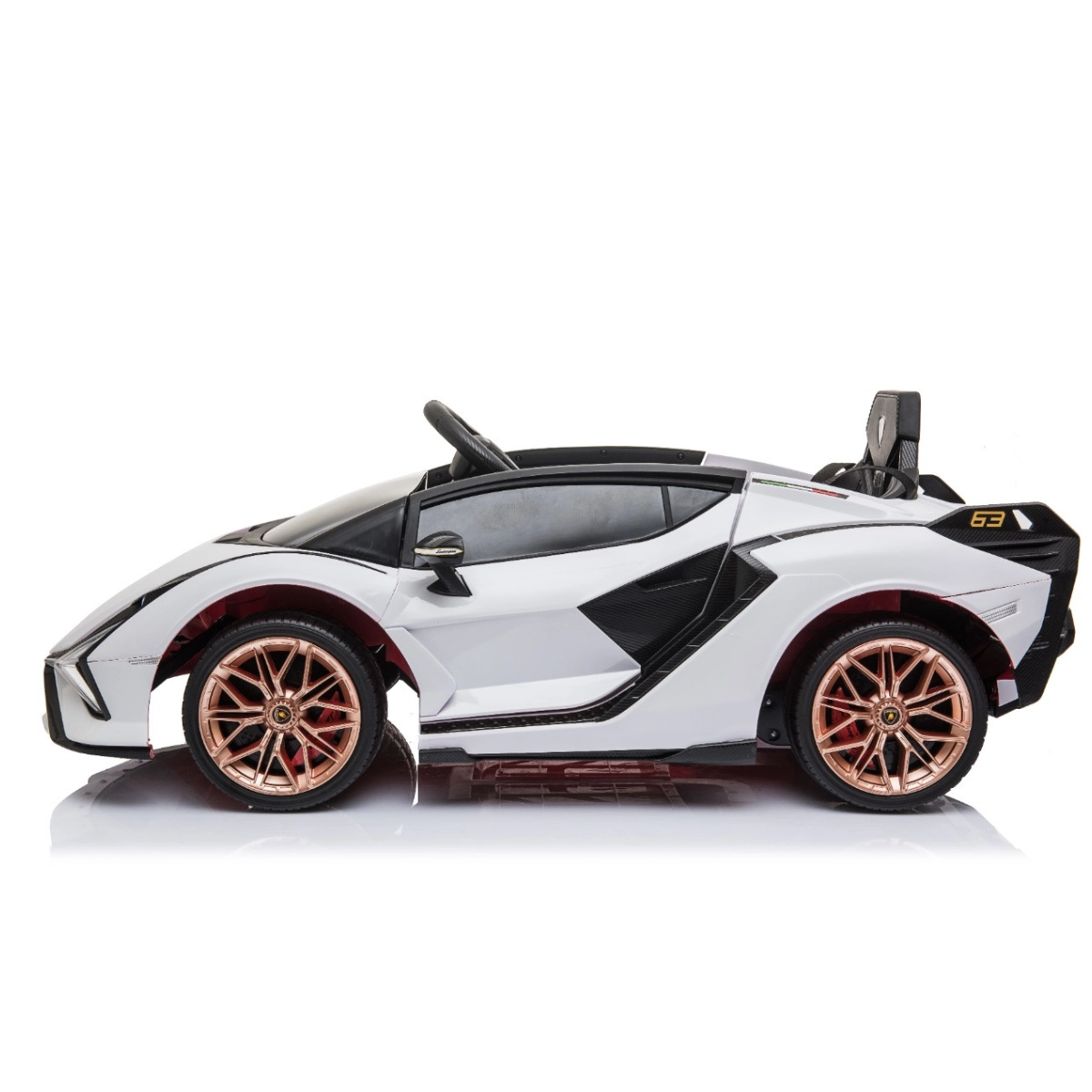 MINI CARRO ELÉTRICO INFANTIL LAMBORGHINI SIAN 6V BRANCO