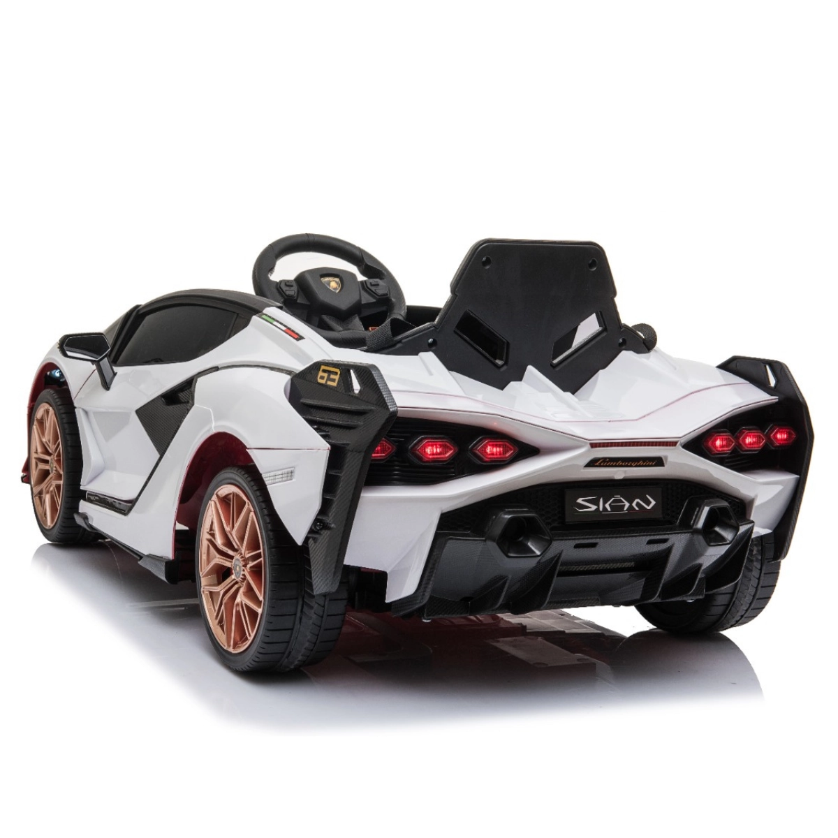 MINI CARRO ELÉTRICO INFANTIL LAMBORGHINI SIAN 6V BRANCO