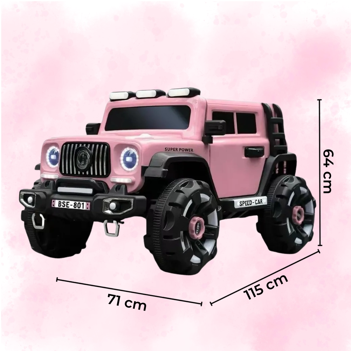 MINI CARRO ELÉTRICO ROSA INFANTIL CONTROLE REMOTO LUZ SOM 50KG MINI CARRO ELÉTRICO ROSA INFANTIL CONTROLE REMOTO LUZ SOM 50KG