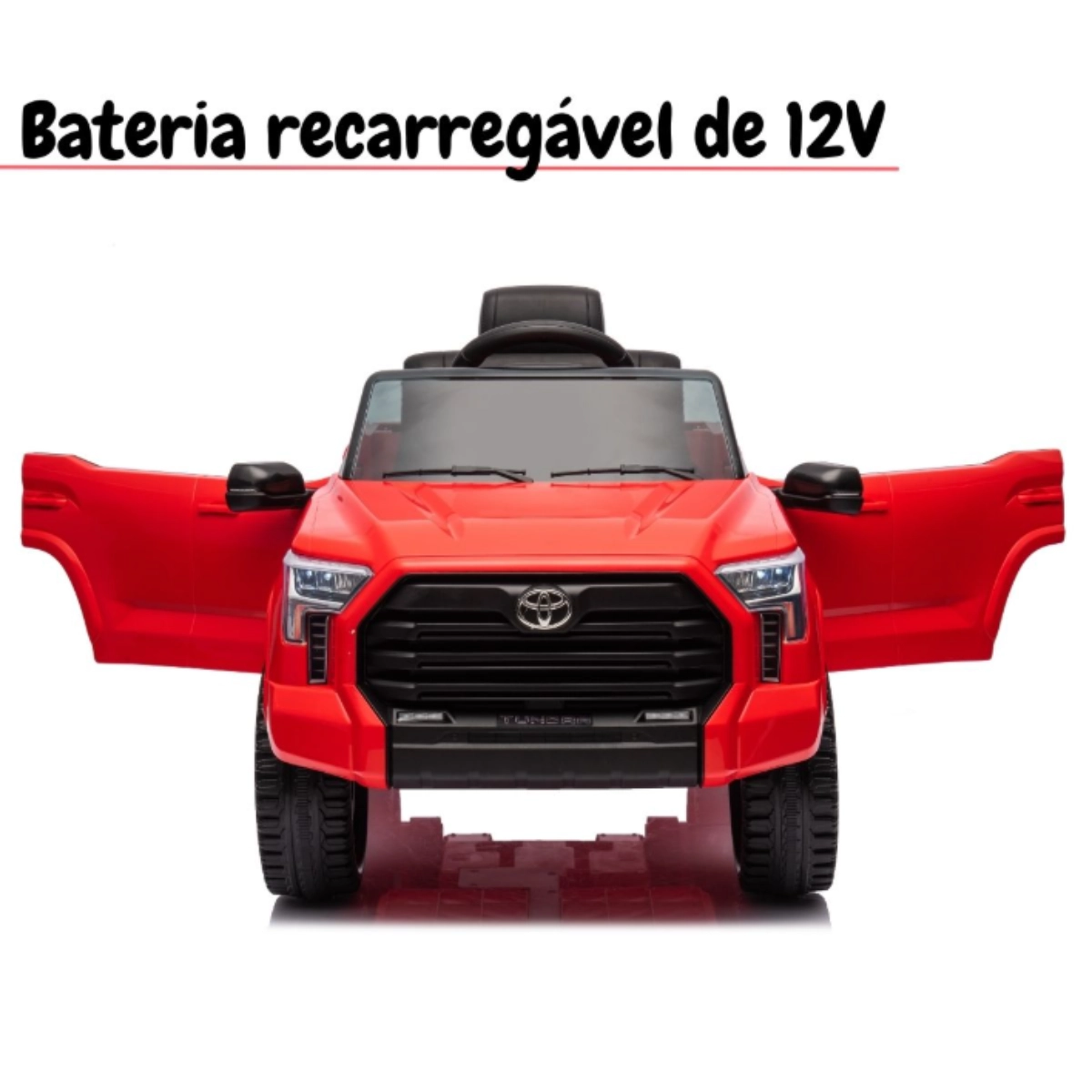 Mini Carro Elétrico Toyota Tundra Vermelho 12v  Licenciado, Controle Remoto, Luzes e Som