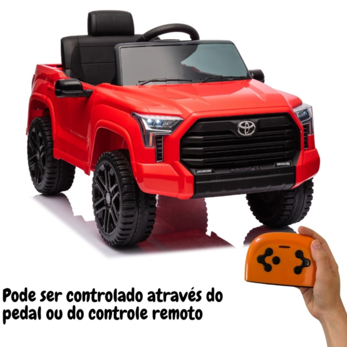 Mini Carro Elétrico Toyota Tundra Vermelho 12v  Licenciado, Controle Remoto, Luzes e Som