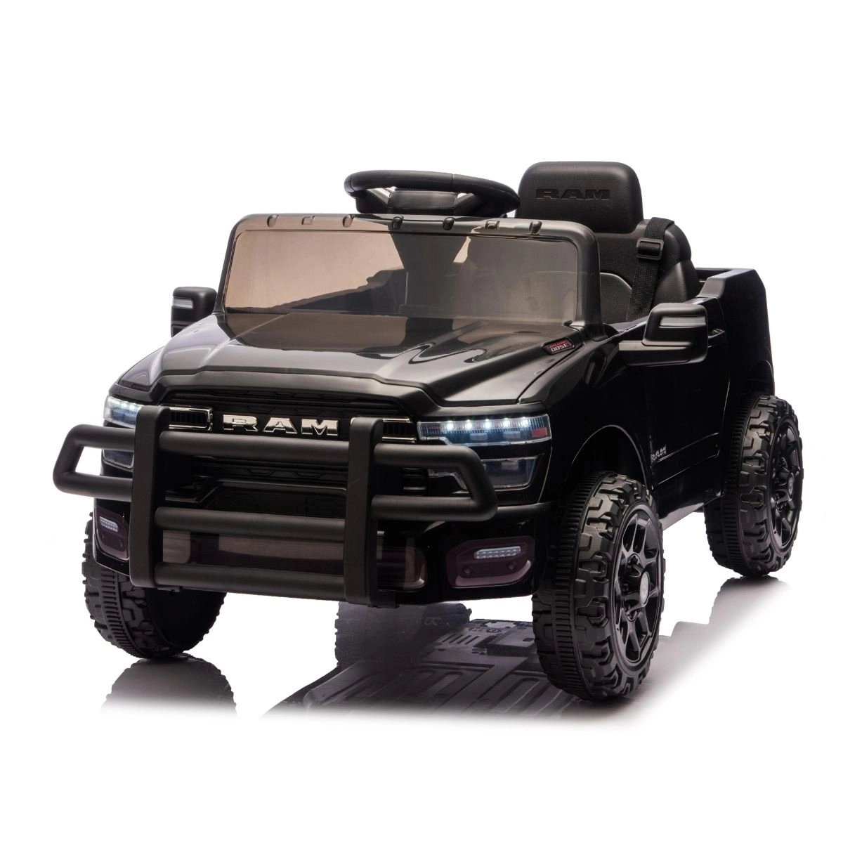 MINI CARRO ELETRICO DODGE RAM 3500 RHO INFANTIL 6V PRETO IMPORTWAY