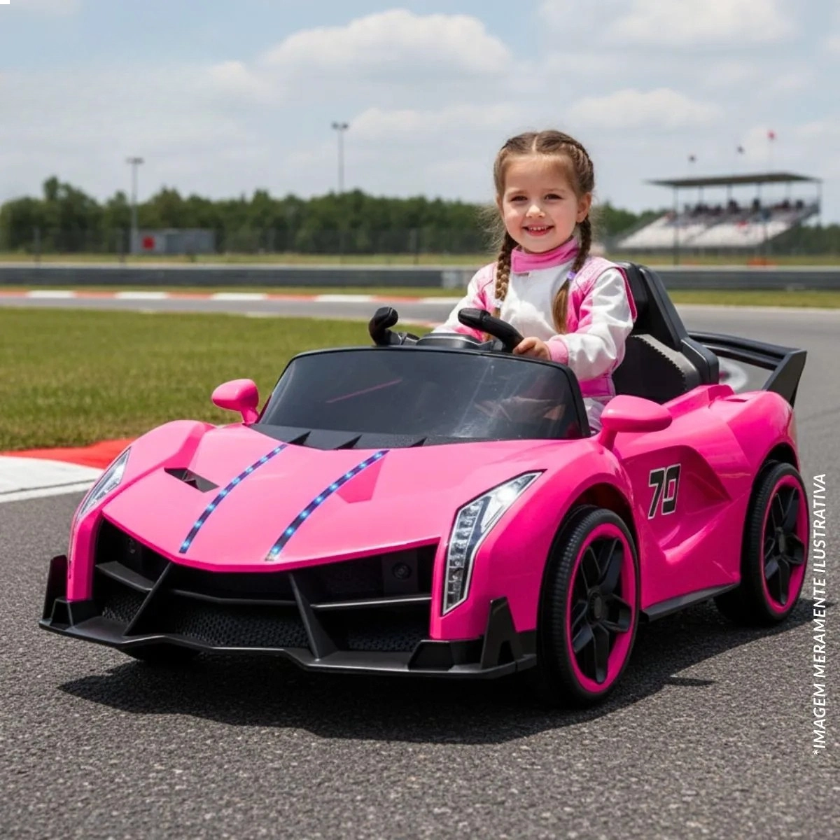 MINI CARRO ELETRICO INFANTIL 6V ROSA BW404RS COM CONTROLE REMOTO