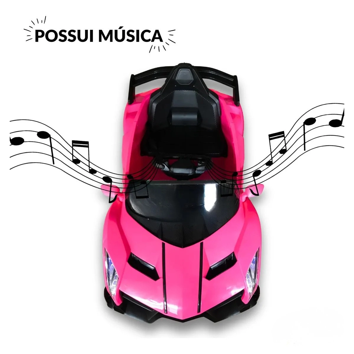 MINI CARRO ELETRICO INFANTIL 6V ROSA BW404RS COM CONTROLE REMOTO