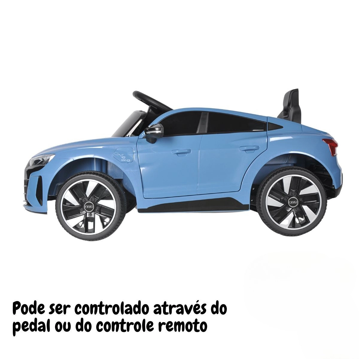 MINI CARRO ELETRICO INFANTIL AUDI ETRON GT 6V AZUL - IMPORTWAY