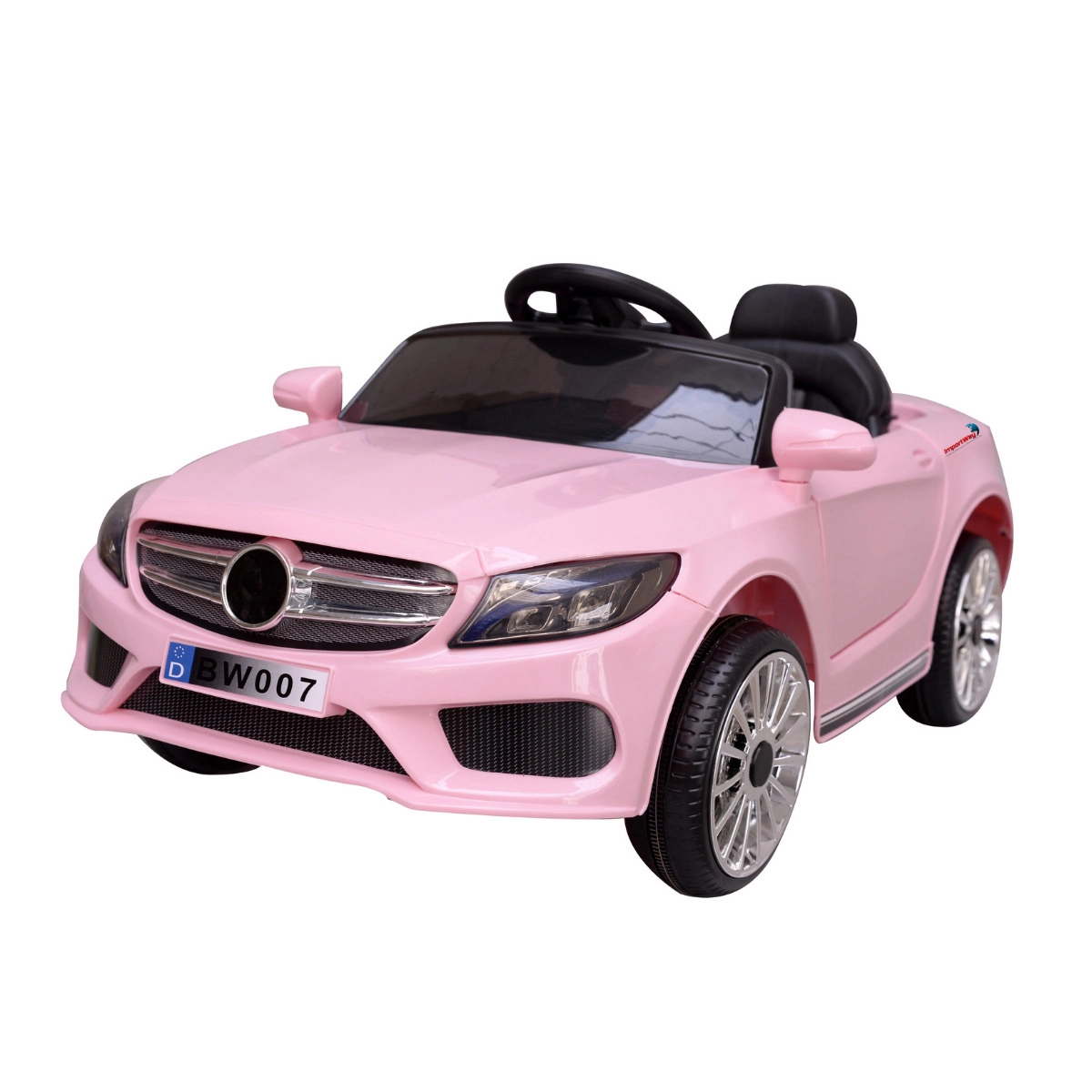 MINI CARRO ELETRICO INFANTIL COM CONTROLE REMOTO ROSA BW007RS