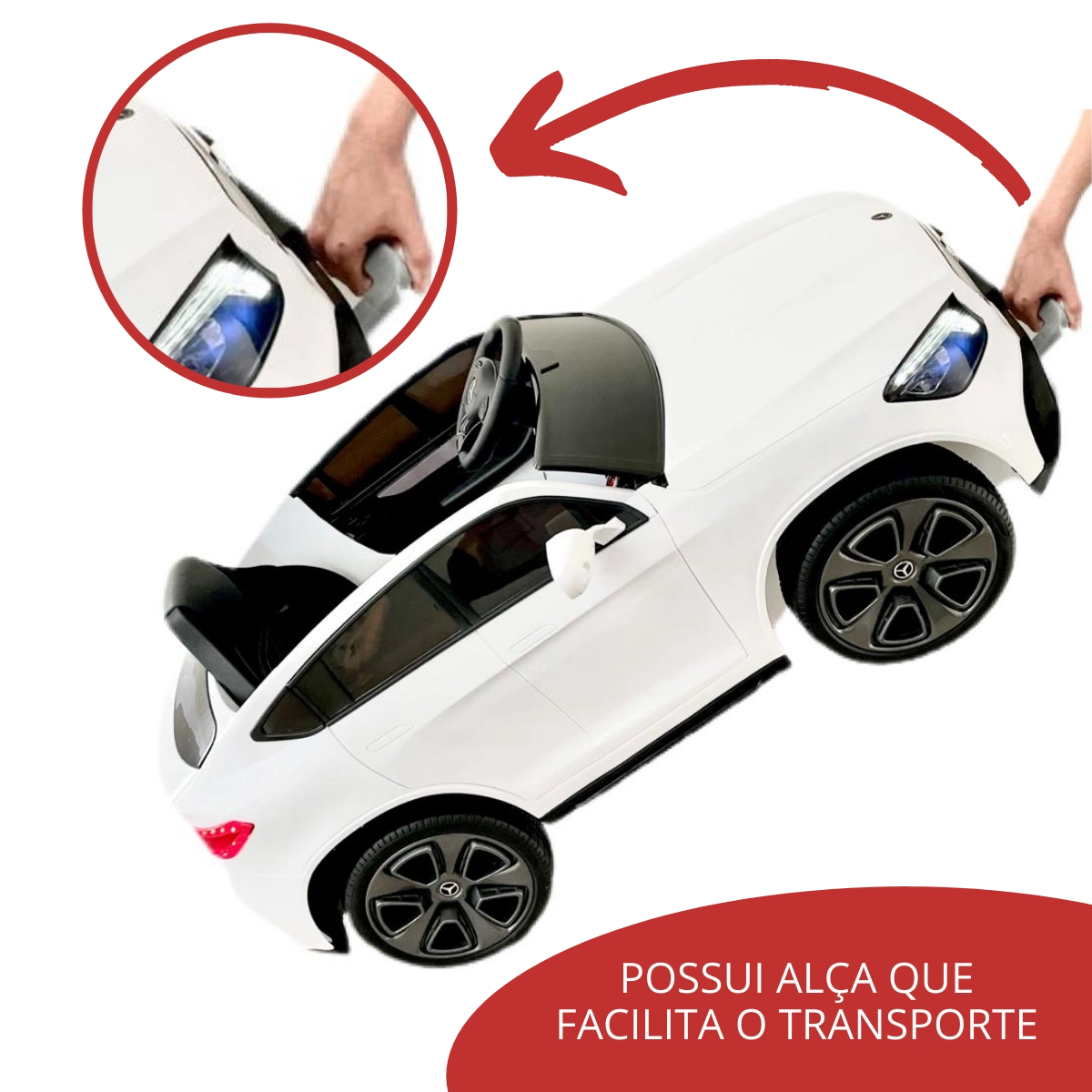 MINI CARRO ELETRICO MERCEDES BENZ GLC COUPE CONCEPT 12V BRANCO IMPORTWAY