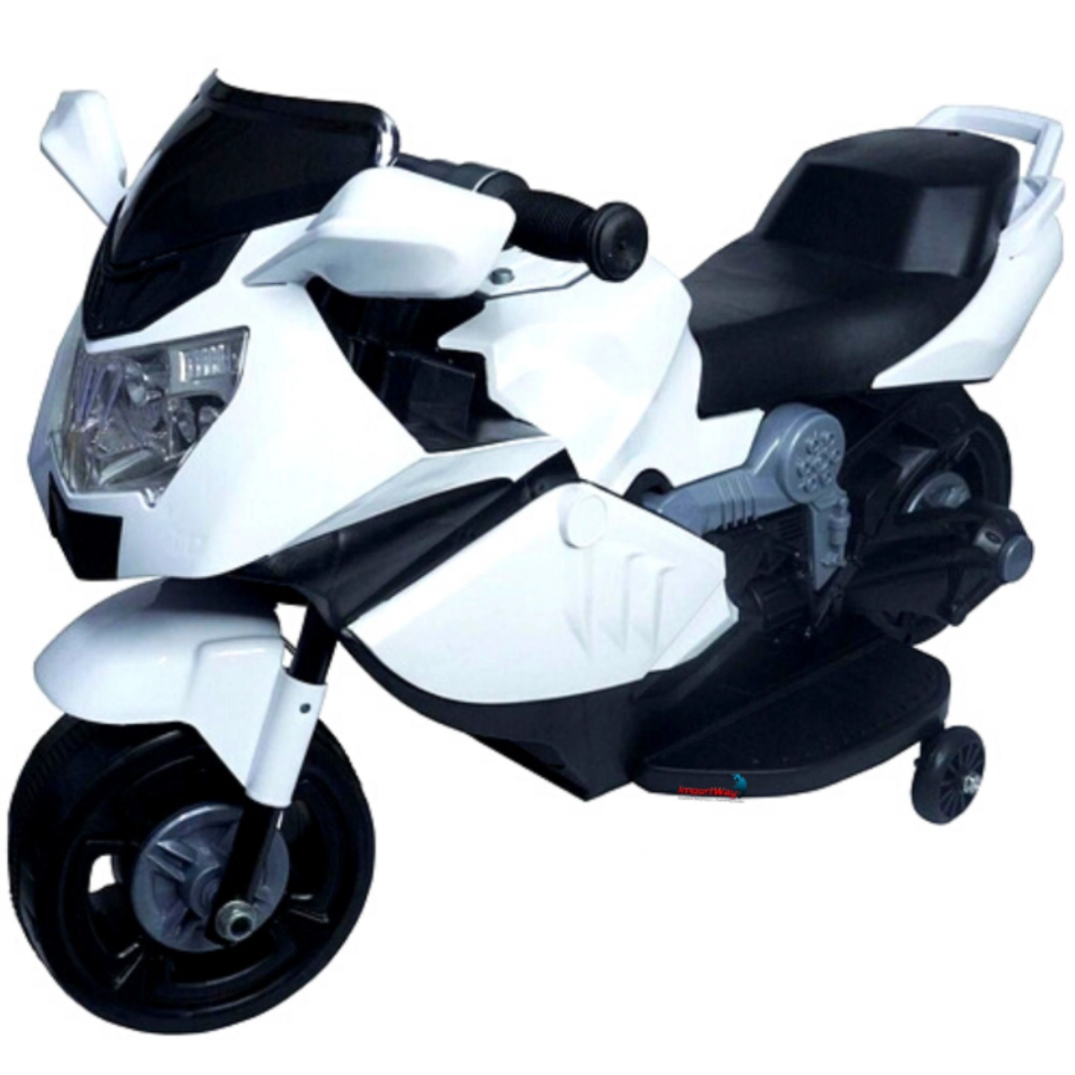 Mini Moto Elétrica Infantil 6v Branca Importway com Luzes e Som