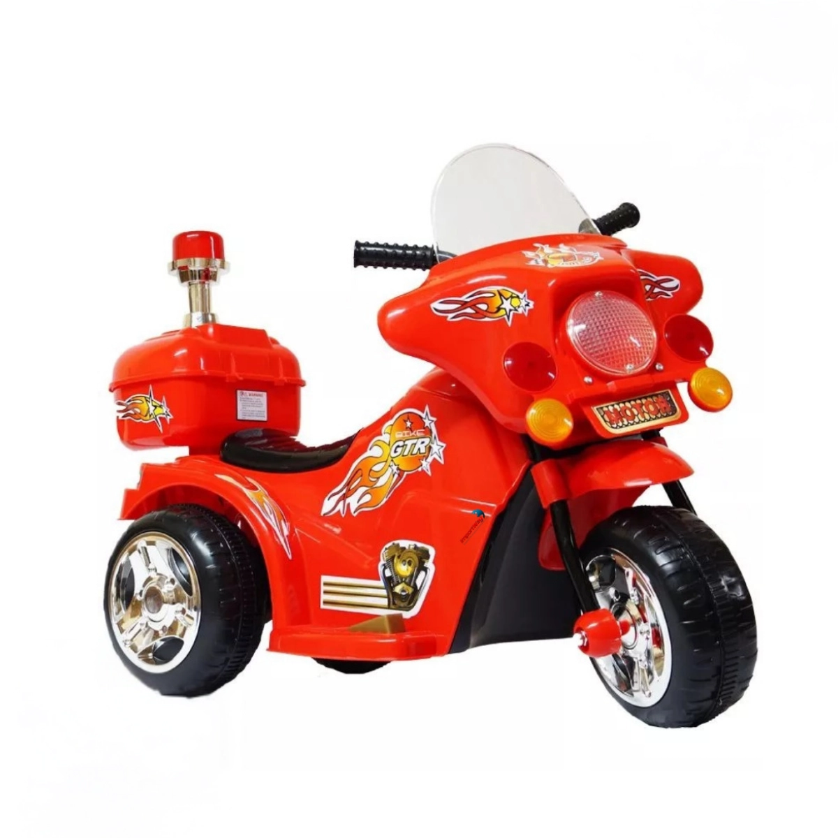 MINI MOTO ELÉTRICA POLICIA VERMELHA COM SIRENE IMPORTWAY