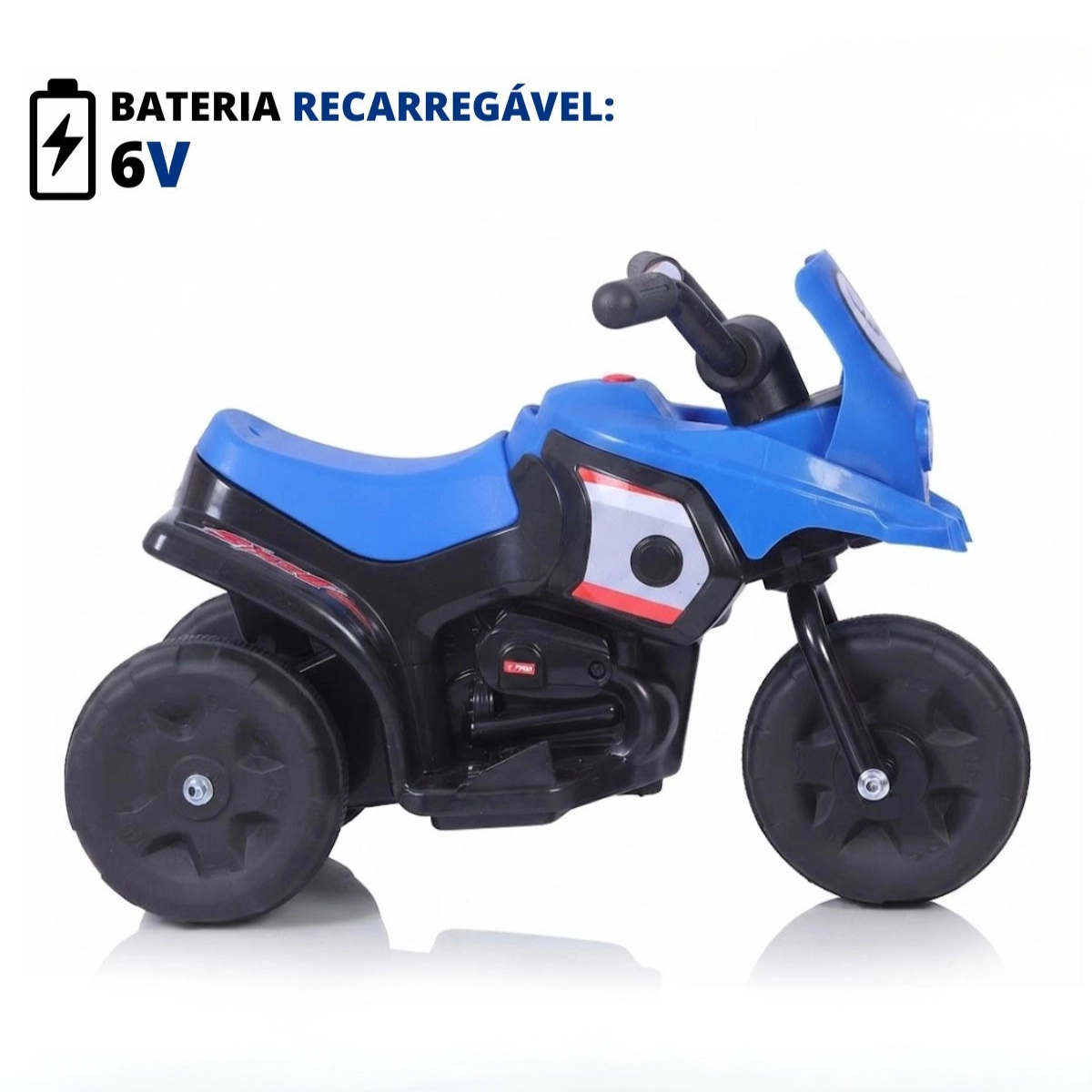 MINI MOTO ELÉTRICA TRICICLO INFANTIL 6V AZUL COM SOM BW530AZ MINI MOTO ELÉTRICA TRICICLO INFANTIL 6V AZUL COM SOM BW530AZ