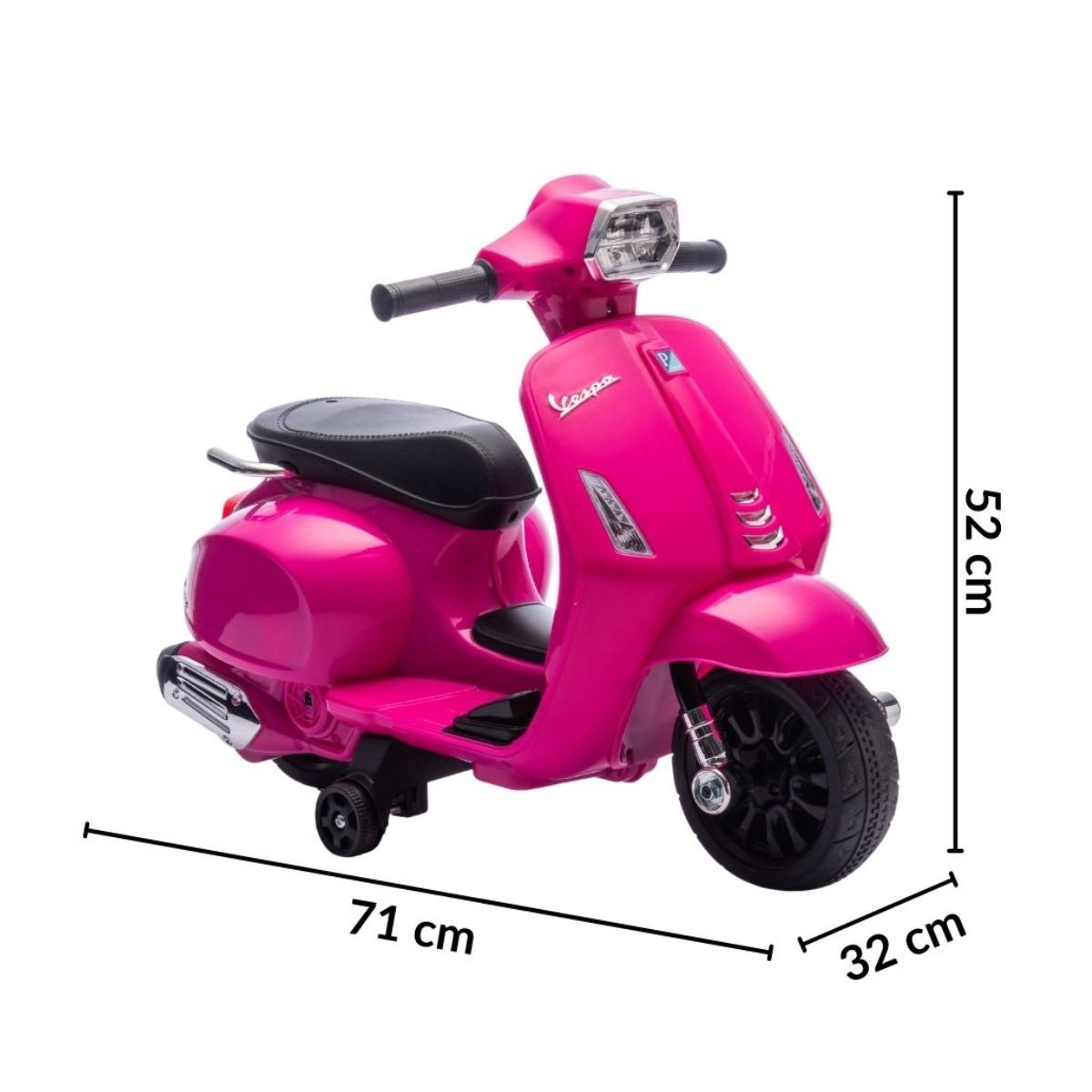 Mini Moto Eletrica 6v Licenciado Vespa Rosa