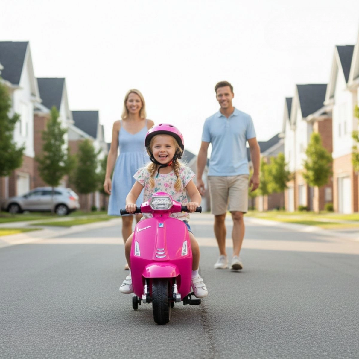 Mini Moto Eletrica 6v Licenciado Vespa Rosa