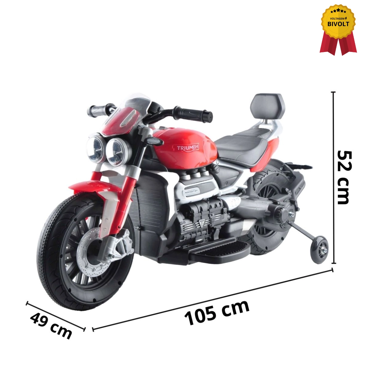 Mini Moto Eletrica 6v Triumph Rocket 3gt Vermelho Importway Mini Moto Eletrica 6v Triumph Rocket 3gt Vermelho Importway
