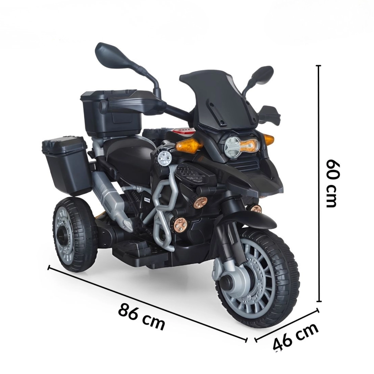 MINI MOTO ELETRICA TRICICLO COM 3 BAGAGEIROS 6V PRETO BW533PT IMPORTWAY MINI MOTO ELETRICA TRICICLO COM 3 BAGAGEIROS 6V PRETO BW533PT IMPORTWAY
