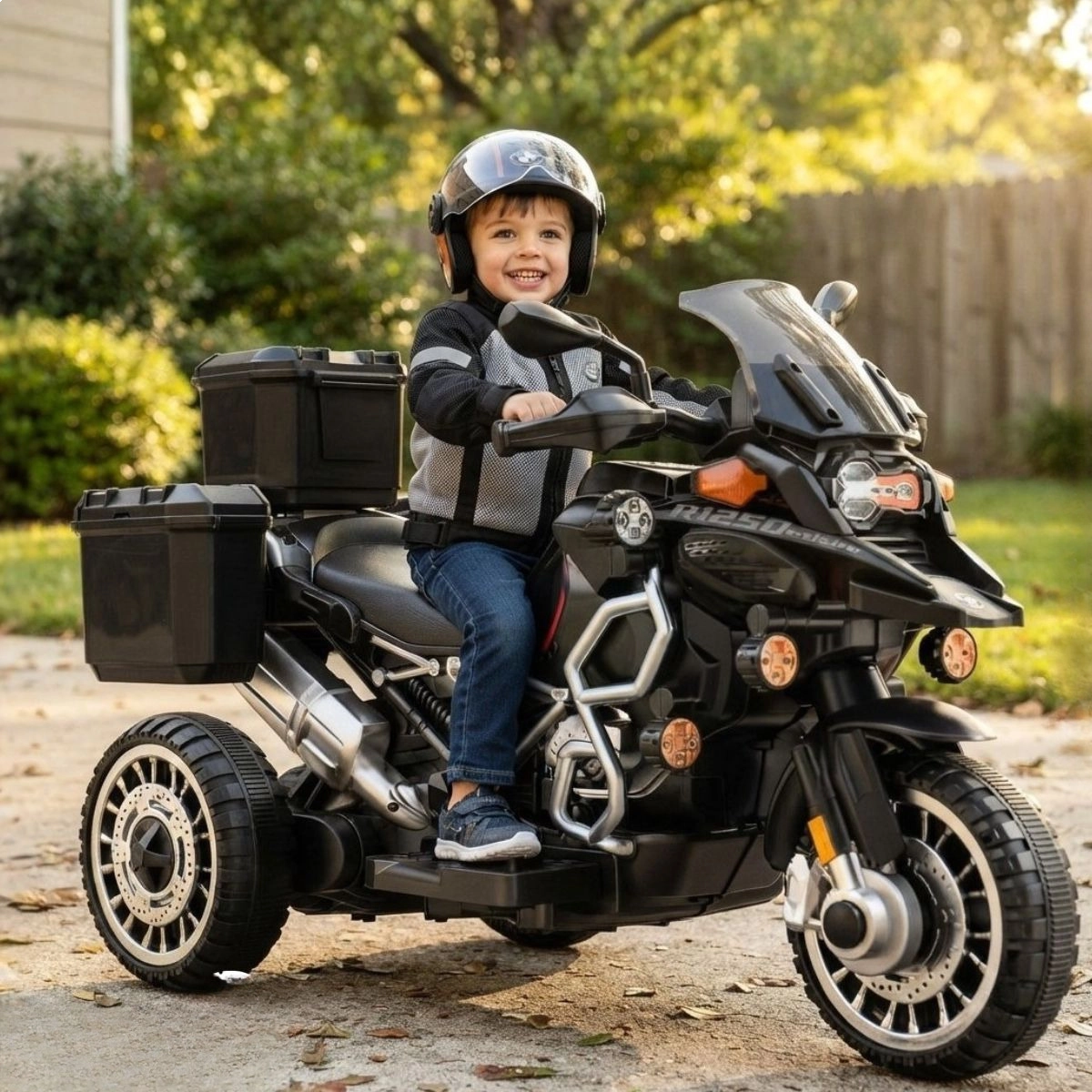 MINI MOTO ELETRICA TRICICLO COM 3 BAGAGEIROS 6V PRETO BW533PT IMPORTWAY MINI MOTO ELETRICA TRICICLO COM 3 BAGAGEIROS 6V PRETO BW533PT IMPORTWAY