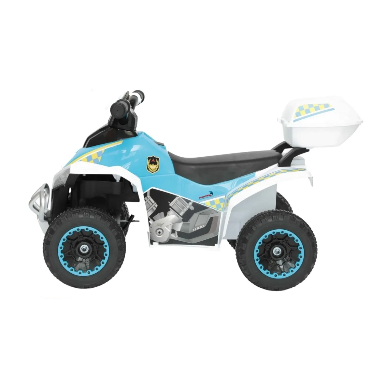 MINI QUADRICICLO ELÉTRICO INFANTIL COM LUZ E SOM 6V BRANCO