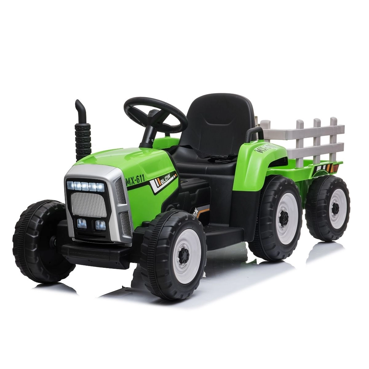MINI TRATOR ELETRICO COM CARRETA 12V VERDE FAZENDEIRO BW210VD MINI TRATOR ELETRICO COM CARRETA 12V VERDE FAZENDEIRO BW210VD