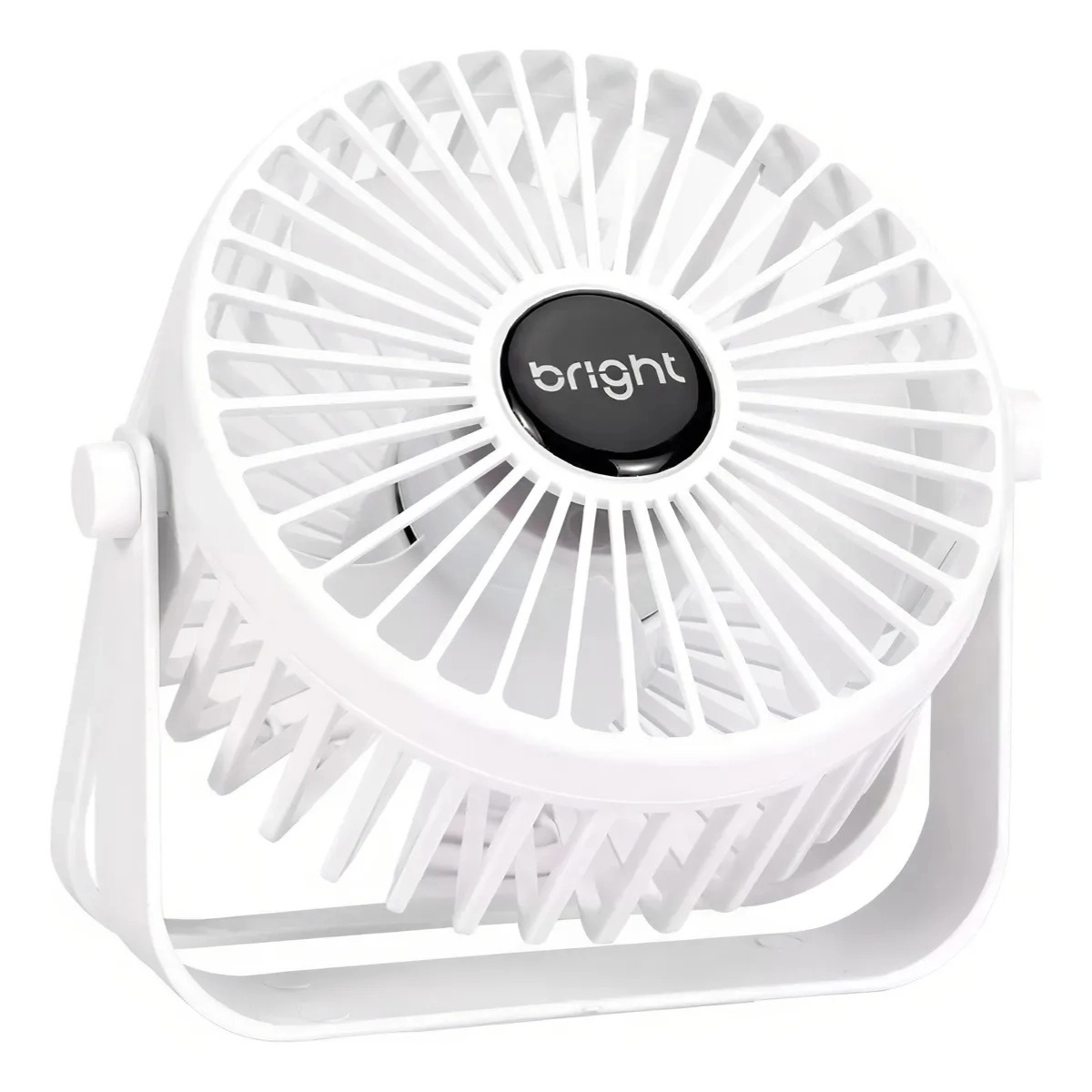 MINI VENTILADOR DE MESA 5V PORTATIL USB BRANCO VN007 BRIGHT