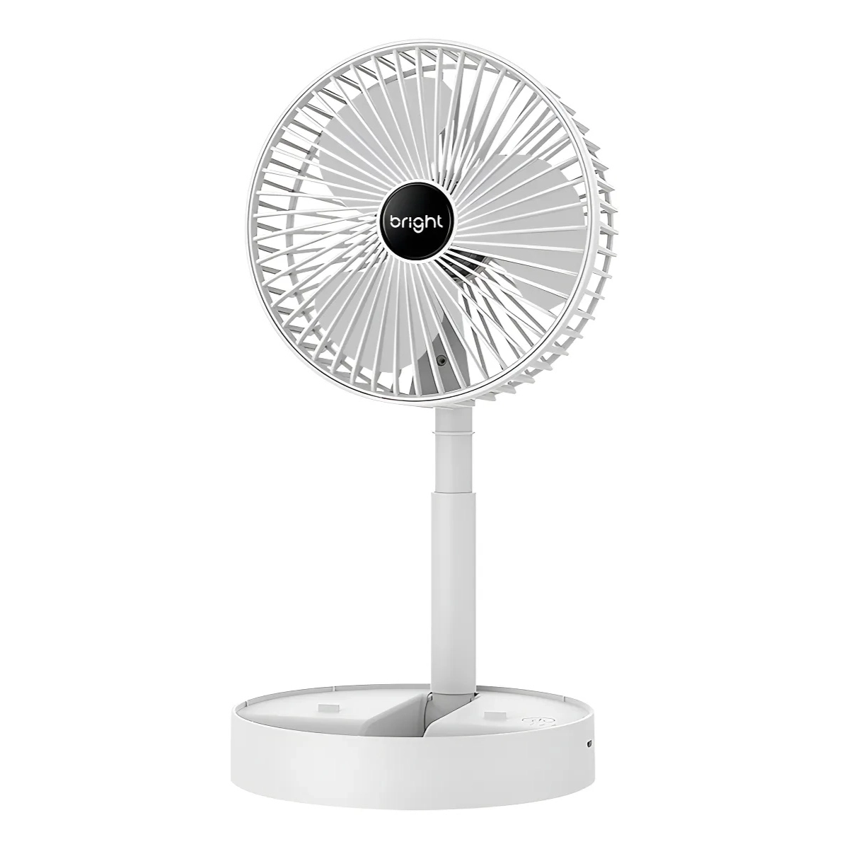MINI VENTILADOR DE MESA PORTATIL BRANCO RECARREGAVEL E COM SUPORTE CELULAR 4,5W 3 VEL