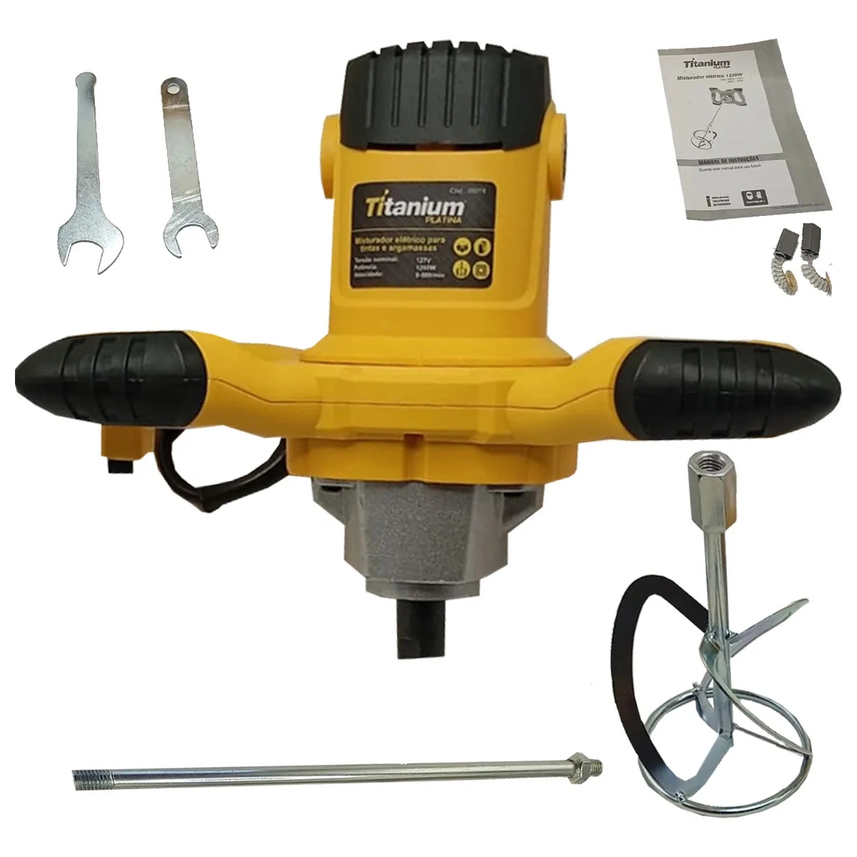MISTURADOR DE ARGAMASSA E TINTA ELÉTRICO 1200W TITANIUM 127V