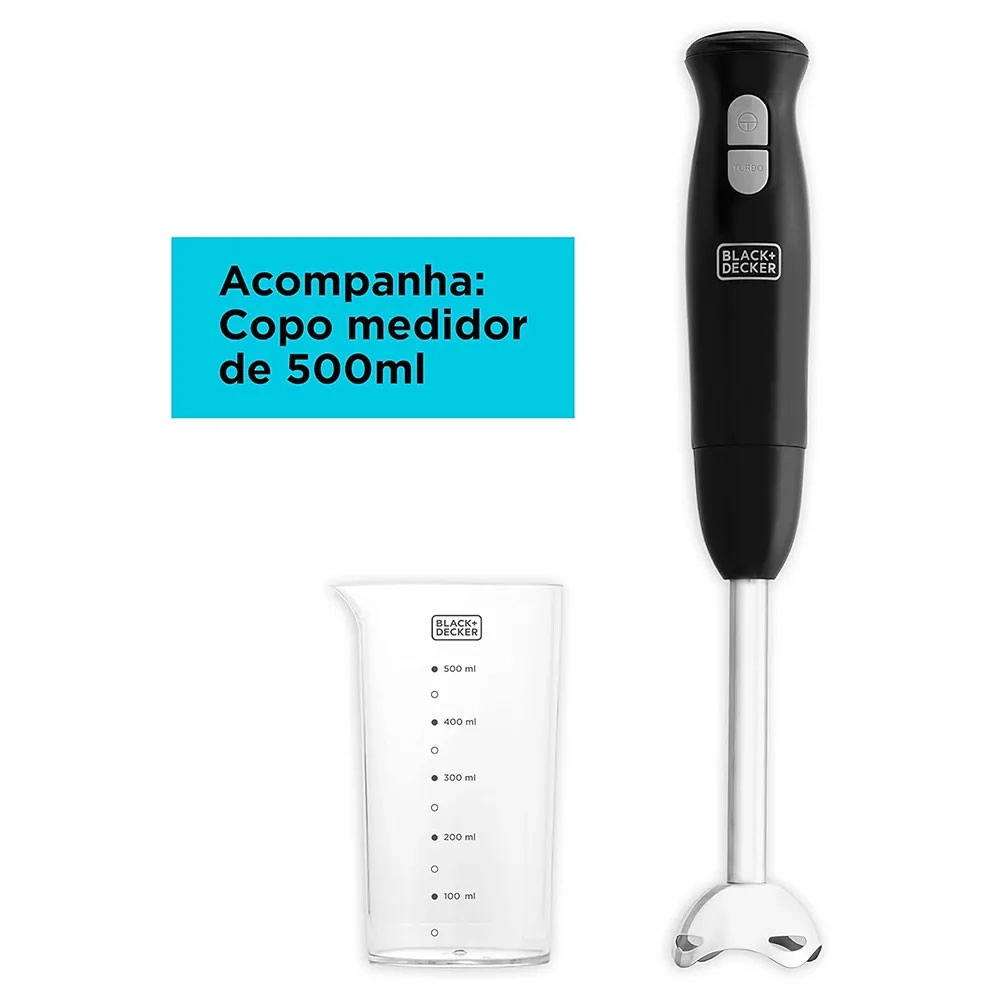 Mixer Vertical com Haste Inox Black+decker M300-br 300w 127v