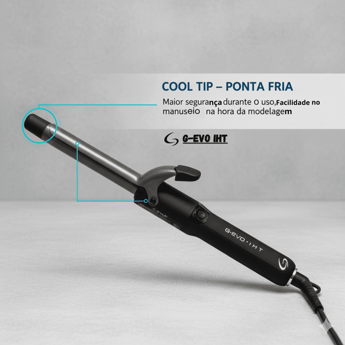 Modelador de Cachos Gama G-evo Iht 19mm 35w Preto Bivolt