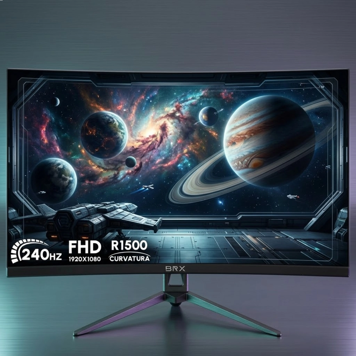 MONITOR GAMER BRX 27 CURVO 240HZ FRAMELESS DP HDMI LED PRETO MONITOR GAMER BRX 27 CURVO 240HZ FRAMELESS DP HDMI LED PRETO