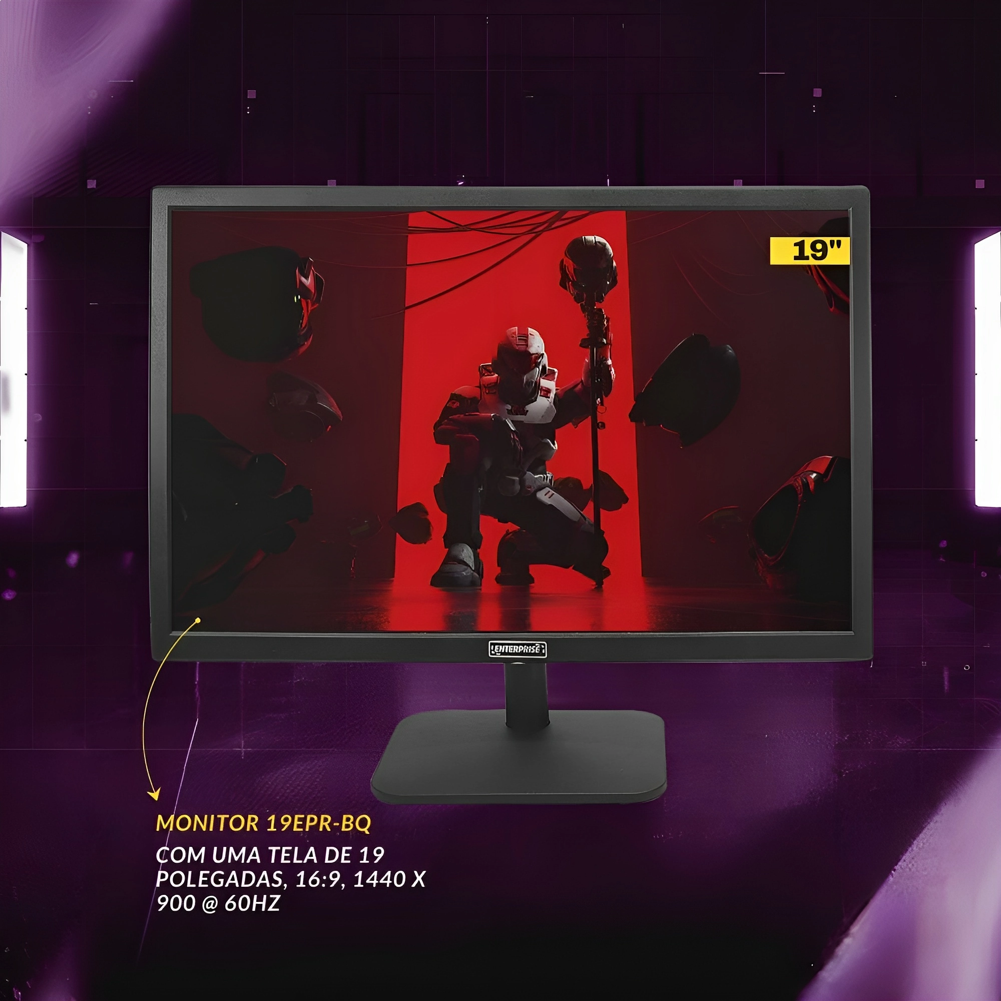 Monitor Led 19 Enterprise 19epr-bq Preto Vesa Widescreen Box Monitor Led 19 Enterprise 19epr-bq Preto Vesa Widescreen Box