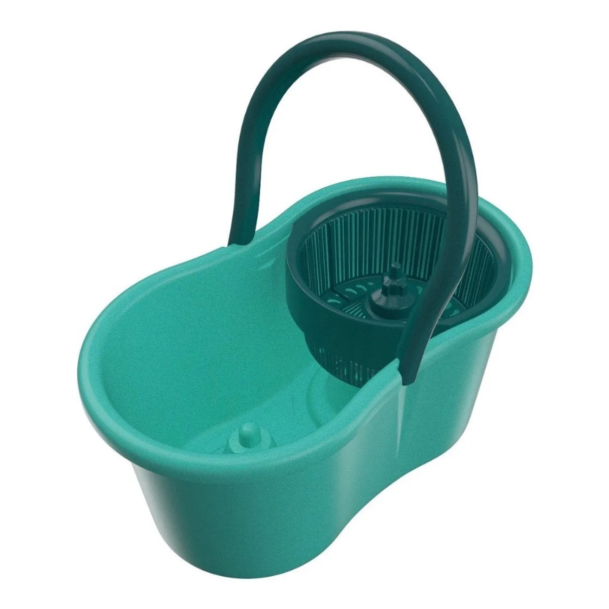 MOP GIRATÓRIO FLASH LIMP CINZA E VERDE MICROFIBRA ÁGUA LIMPA INOX