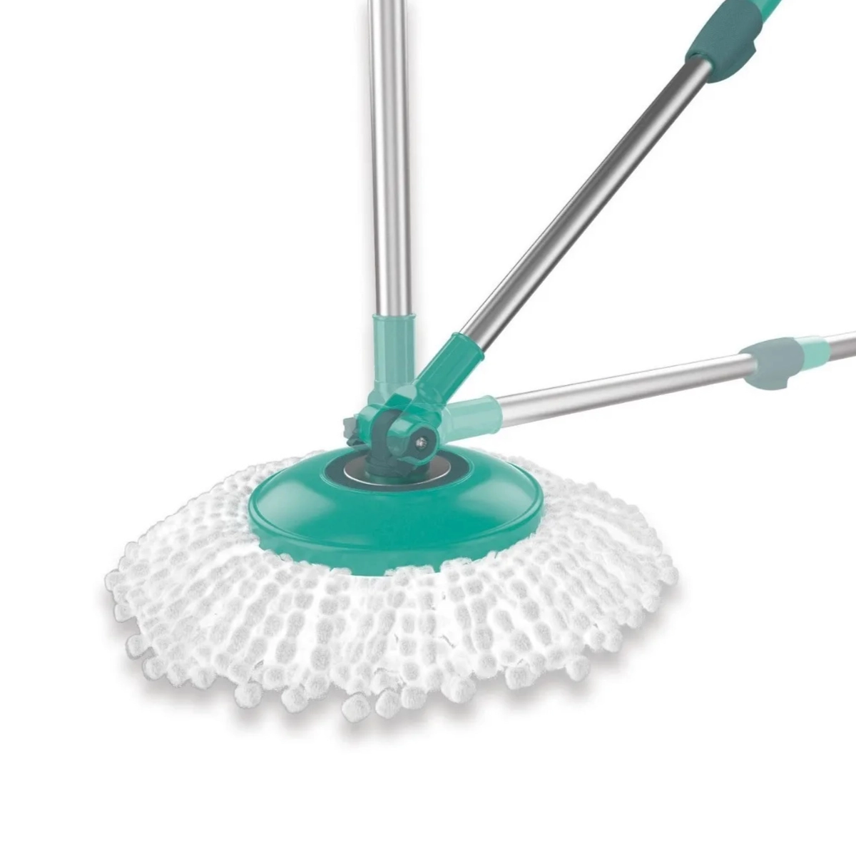 MOP GIRATÓRIO FLASH LIMP CINZA E VERDE MICROFIBRA ÁGUA LIMPA INOX