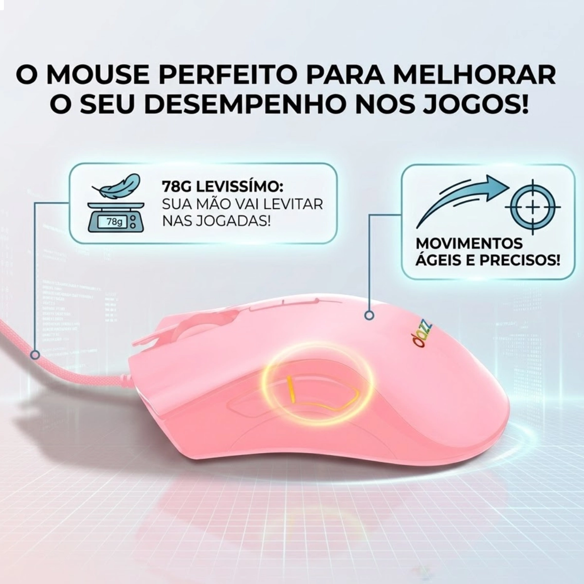 MOUSE GAMER DAZZ MIZARD 1200DPI USB 2.0 ROSA CABO 1.8 METROS MOUSE GAMER DAZZ MIZARD 1200DPI USB 2.0 ROSA CABO 1.8 METROS