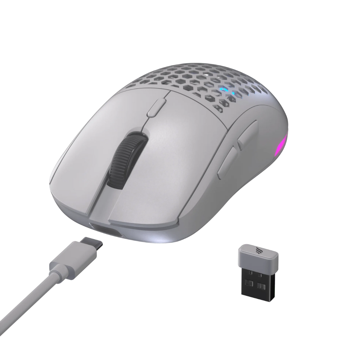 MOUSE GAMER FALLEN PANTERA PRO WIRELESS 26000 DPI ALL WHITE