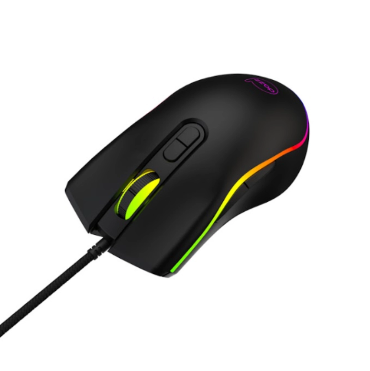 MOUSE GAMER RAINBOW 3600DPI RGB COM FIO PRETO - DAZZ
