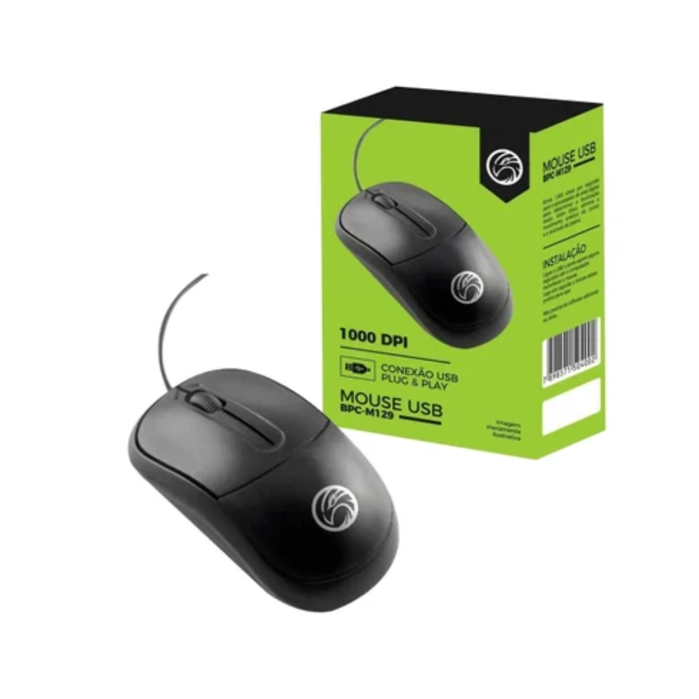 Mouse Usb Optico 1000 Dpi Bpc M129